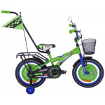 Detský bicykel 16" BMX Racing Fuzlu zeleno-modrý